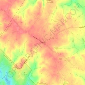Fairplay topographic map, elevation, terrain