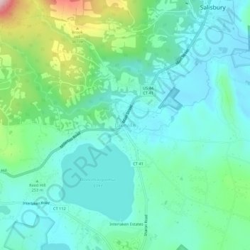 Lakeville topographic map, elevation, terrain
