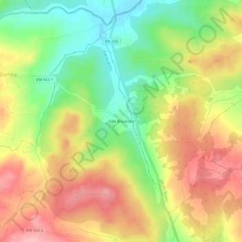 Vale Mourisco topographic map, elevation, terrain
