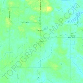 Sherman topographic map, elevation, terrain