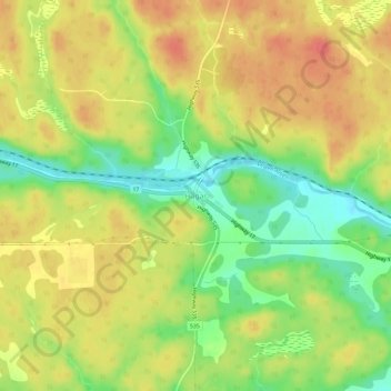 Hagar topographic map, elevation, terrain