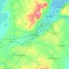 Lisburn topographic map, elevation, terrain