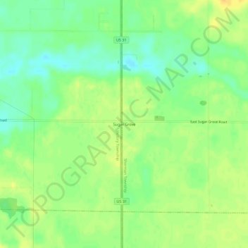 Sugar Grove topographic map, elevation, terrain