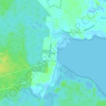 Tuan topographic map, elevation, terrain