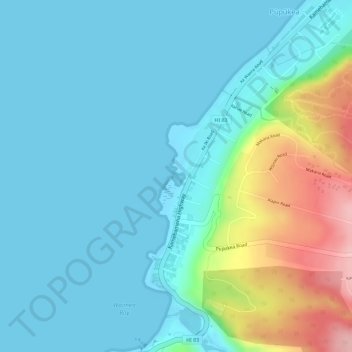 Sharks Cove topographic map, elevation, terrain