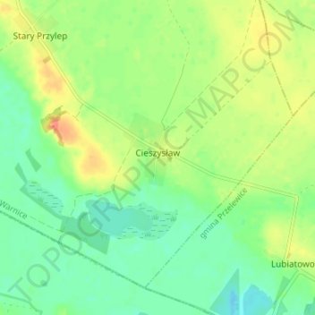 Zaborsko topographic map, elevation, terrain