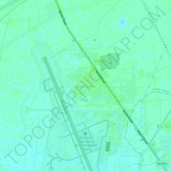 Raja Sansi topographic map, elevation, terrain