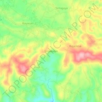 Sirnabaya topographic map, elevation, terrain