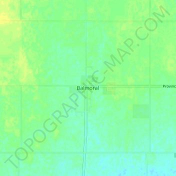 Balmoral topographic map, elevation, terrain