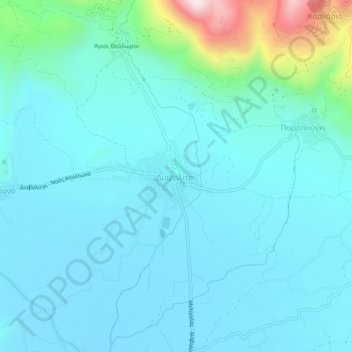 Diavolitsi topographic map, elevation, terrain