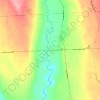 Genoa topographic map, elevation, terrain