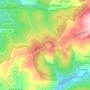 Abadengo topographic map, elevation, terrain