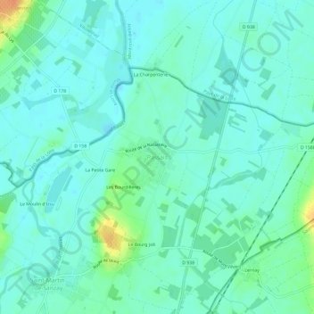 Passais topographic map, elevation, terrain