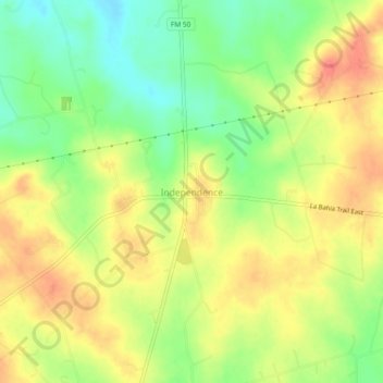 Independence topographic map, elevation, terrain