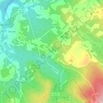 Viola topographic map, elevation, terrain