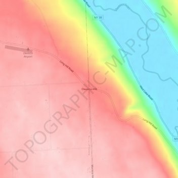 Owasco Hill topographic map, elevation, terrain