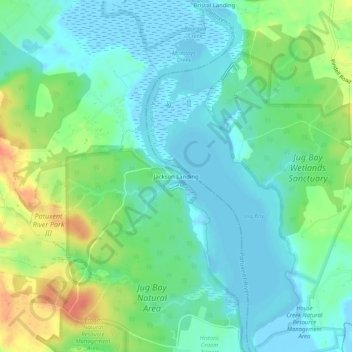 Jackson Landing topographic map, elevation, terrain