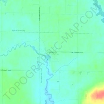 Falmouth topographic map, elevation, terrain