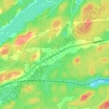 Stinson topographic map, elevation, terrain