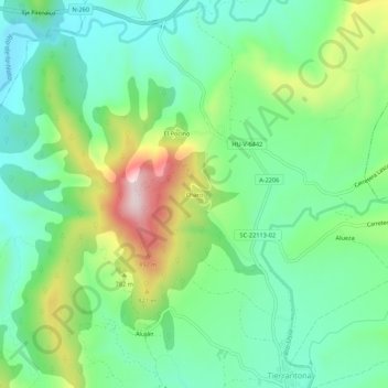 Charo topographic map, elevation, terrain