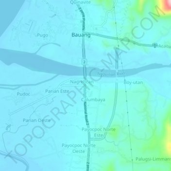 Purok 3 Redrying topographic map, elevation, terrain