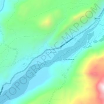Junali Kuch topographic map, elevation, terrain