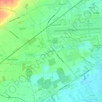 Gerersdorf topographic map, elevation, terrain