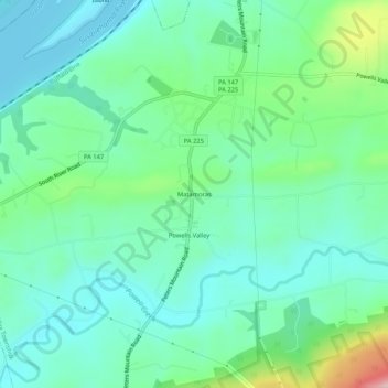 Matamoras topographic map, elevation, terrain