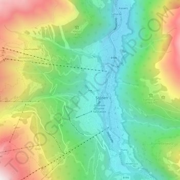 See topographic map, elevation, terrain