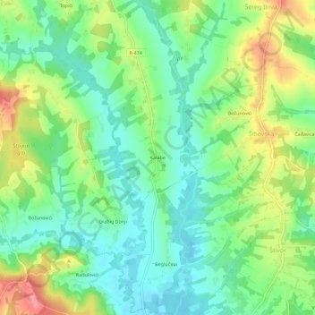 Kalabe topographic map, elevation, terrain