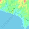 Pantai Karang Bolong topographic map, elevation, terrain