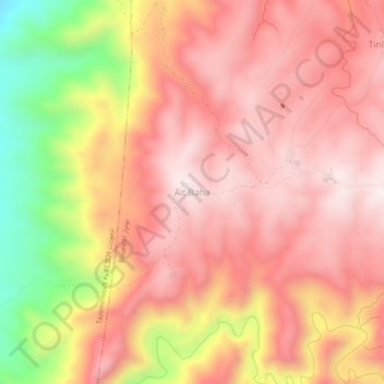 Ait Baha topographic map, elevation, terrain
