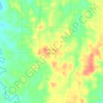 Bukit Bumi Raya topographic map, elevation, terrain
