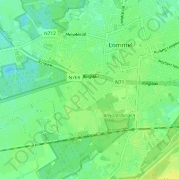 Balendijk topographic map, elevation, terrain
