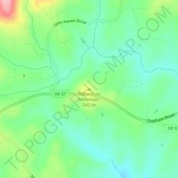 Robertson Mountain topographic map, elevation, terrain
