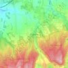 Peaslake topographic map, elevation, terrain