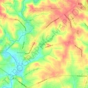 Mallard Lakes topographic map, elevation, terrain