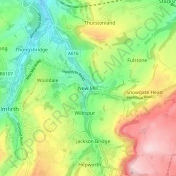 New Mill topographic map, elevation, terrain