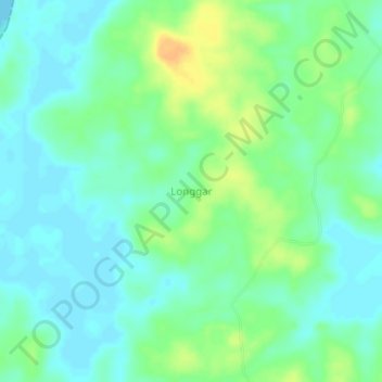 Longgar topographic map, elevation, terrain