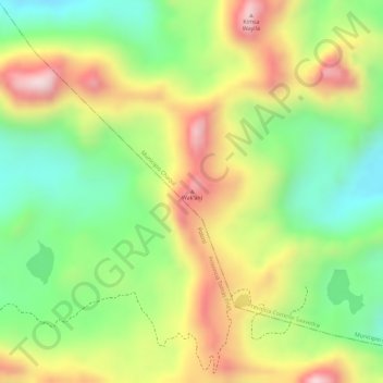 Wak'ani topographic map, elevation, terrain