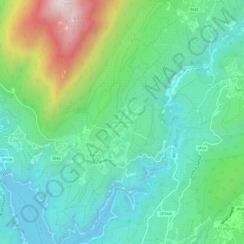 Romallo topographic map, elevation, terrain
