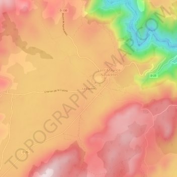 La Clastre topographic map, elevation, terrain