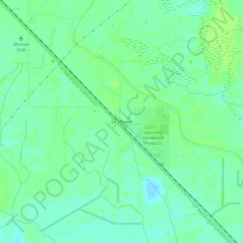 Le Moyen topographic map, elevation, terrain