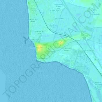 Port-Punay topographic map, elevation, terrain