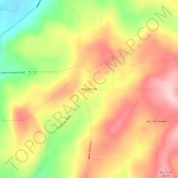 Pleasant Hill topographic map, elevation, terrain