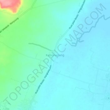Kebonagung topographic map, elevation, terrain