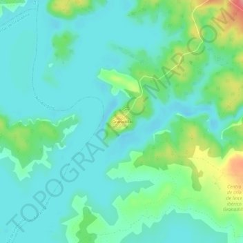 Granadilla topographic map, elevation, terrain