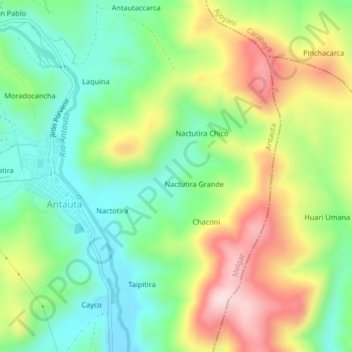 Altagracia topographic map, elevation, terrain