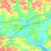 St Clears topographic map, elevation, terrain