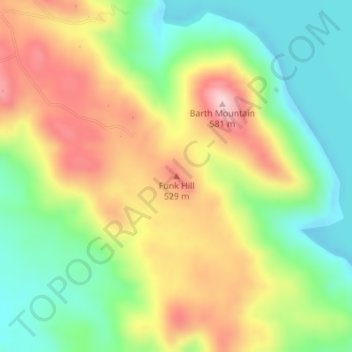Funk Hill topographic map, elevation, terrain